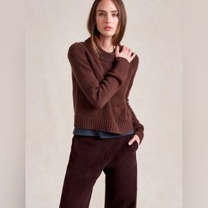 La Ligne Wool Cashmere Solid Mini Marin Sweater Small